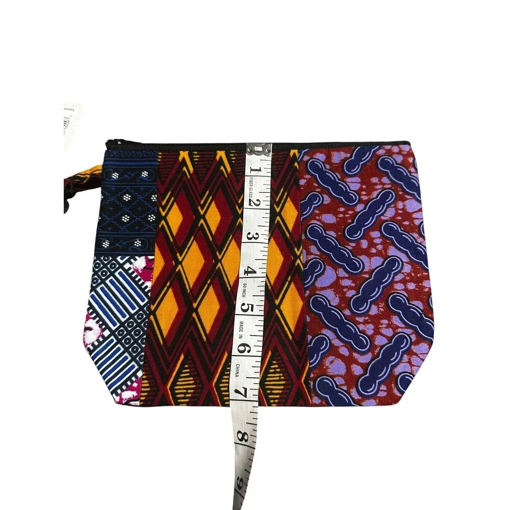 Queen Alaffia Make Up Bag/Pouch Multicolor Made in TOGO NWT